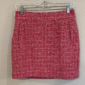Banana Republic Chic Pink Tweed Skirt Size 6